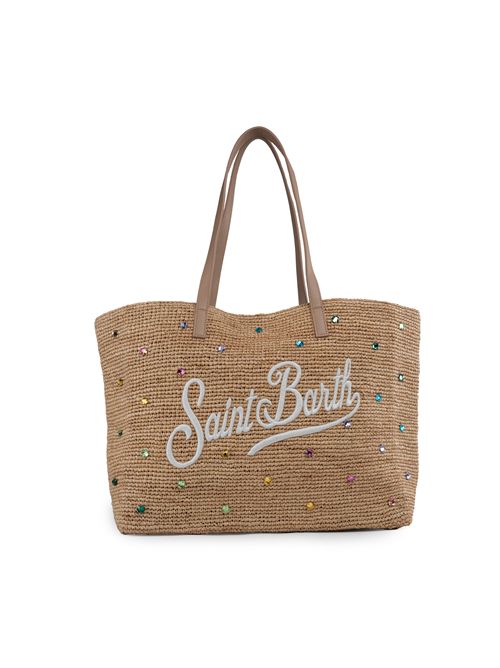 Borsa Raffia City Strass